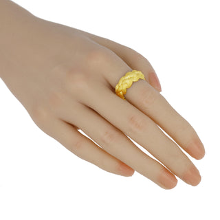 925 Italian Silver Ring, Braid, Stardust Diamond Cut, US6, Open Shank