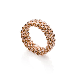 Buy rose-gold Chicco - 925 Italian Silver Ring, Plain, 7mm