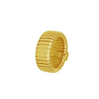 925 Italian Silver Ring, Tubogas, 9mm Flat, Plain