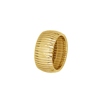 925 Italian Silver Ring, Cubetto, 10mm, Laser Diamond Cut
