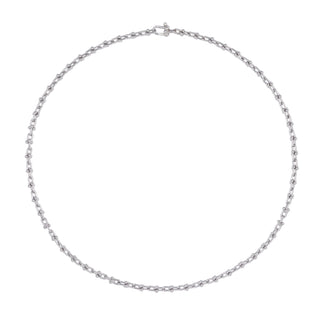 Buy rhodium 925 ltalian Silver Necklace, U Ball Link, 4.3mm, Special Lock, 45 cm