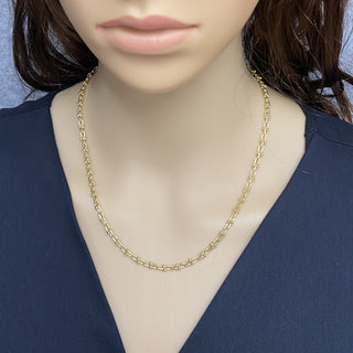 925 ltalian Silver Necklace, U Ball Link, 4.3mm, Special Lock, 45 cm