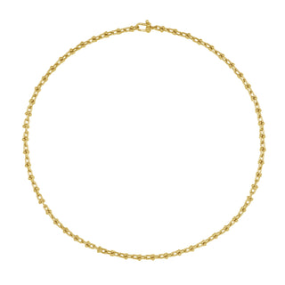 925 ltalian Silver Necklace, U Ball Link, 4.3mm, Special Lock, 45 cm