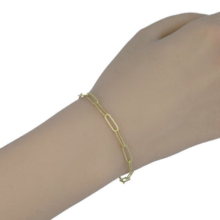 925 Italian Silver Bracelet, Paper Clip, Rolo Flat, 070, Stardust Diamond Cut, 18cm