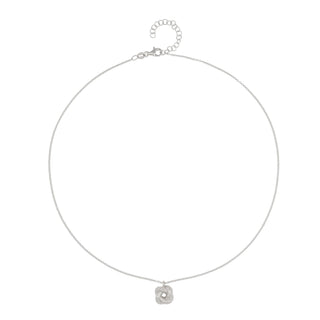 Buy rhodium 925 Italian Silver Necklace ,Knot 10mm, Stardust Diamond Cut, 40+5cm