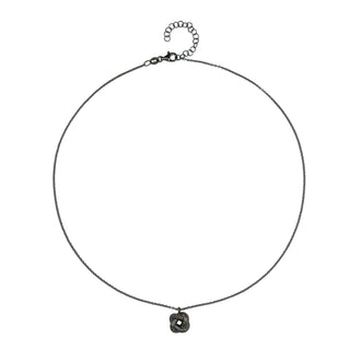 Buy ruthenium 925 Italian Silver Necklace ,Knot 10mm, Stardust Diamond Cut, 40+5cm