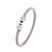 Rhodium Plated + Blue stone
