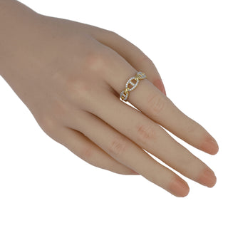 925 Italian Silver Ring, Marina, 7mm, Cubic Zirconia Element