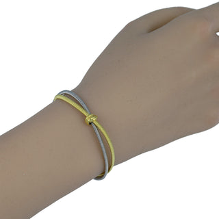 925 Italian Silver Bracelet, Spiral, 2mmX2, Knot, 16+3cm , Rhodium + Gold Plated