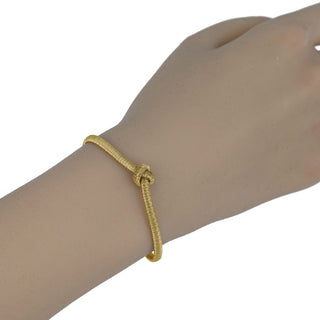 925 Italian Silver Bracelet, Spiral, 3mm, Flat Knot, 16+3cm