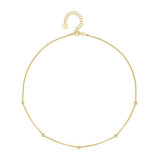 925 Italian Silver Necklace, Popcorn, 1.5mm, Beadx5, Cubic Zirconia, 40+5cm
